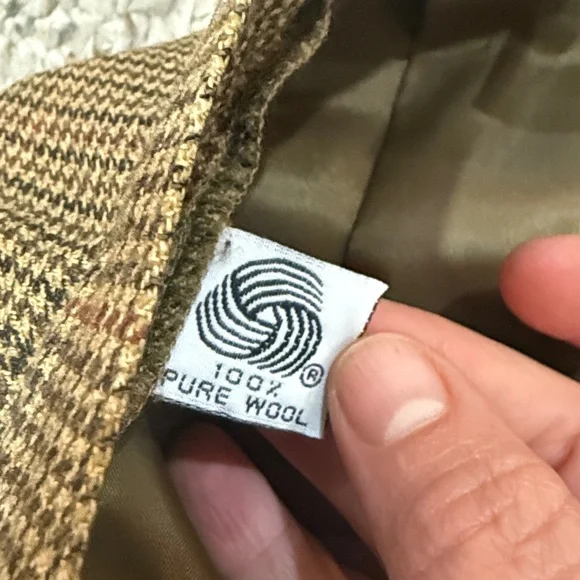 Lauren Ralph Lauren High Waisted pleated Houndstooth Pants Trousers lined wool - Picture 9 of 12